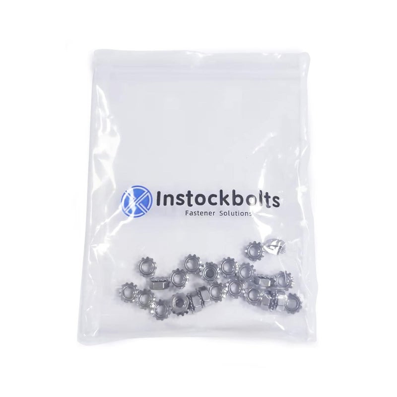 Instockbolts #8-32 Keps Nuts with External Tooth Washer, K-Lock Keps Nuts 304 Stainless Steel Kep Lock Nut, 50Pcs-Pack - Image 5